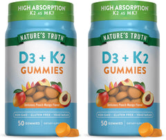 Nature's Truth Vitamin D3 + K2 gummies bottle ready for daily use
