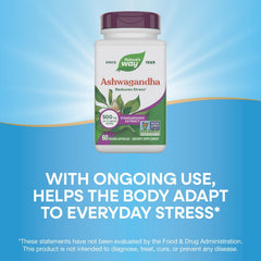 Nature's Way Ashwagandha daily-use image demonstrates adaptogenic support in routines.
