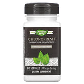 Nature's Way Chlorofresh softgels bottle front for internal deodorant support