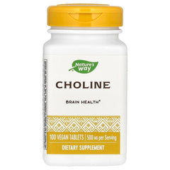 Nature's Way Choline 500mg label facts reveal dosage and ingredients for informed use