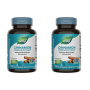 Nature's Way Cinnamon Premium Extract bottle with 120 vegan capsules, supports carbohydrate metabolism.