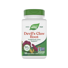Nature's Way Devil's Claw Root bottle highlights traditional joint support in a vegan, gluten-free formula