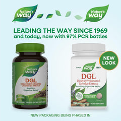 Nature's Way DGL gluten-free vegan formula for clean nourishment.