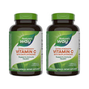 Nature's Way Extra Strength Vitamin C bottle with bioflavonoids signaling immune support.