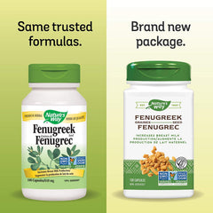 Nature's Way fenugreek seed capsules handy for recipes and seasoning.
