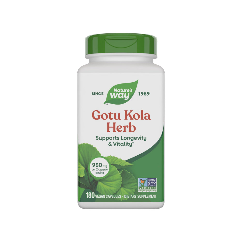 Nature's Way Gotu Kola bottle front for everyday vitality support.