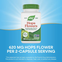 Nature's Way Hops Flowers packaging highlighting eco-friendly recycled materials