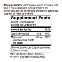 Nature's Way Magnesium Complex packaging box highlighted as gluten-free dietary supplement