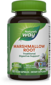 Nature's Way Marshmallow Root bottle front showing plant-based digestive support