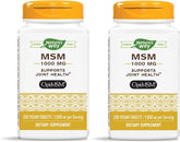 Nature's Way MSM 1000 mg bottle, showcasing a pure joint support formula.