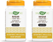 Nature's Way MSM 1000 mg bottle, showcasing a pure joint support formula.