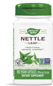 Nature's Way nettle leaf 435 mg bottle front, TRU-ID certified quality for daily wellness.
