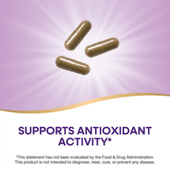 Serving photo of Nature's Way Olive Leaf showing three capsules per serving for 1,500 mg.