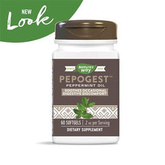 Nature's Way Pepogest softgels sized for easy daily digestion support