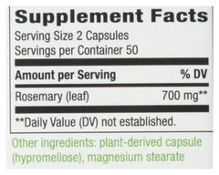 Nature's Way Rosemary Leaves label close-up, showcasing pure rosemary with no artificial additives