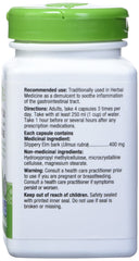 Nature's Way slippery elm bark capsules pour view demonstrates easy dosing.
