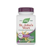 Nature's Way St. John's Wort Premium Extract bottle close-up may support a positive outlook