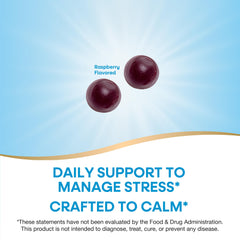 Nature's Way Stress Defense Gummies raspberry flavor for easy, tasty stress support.