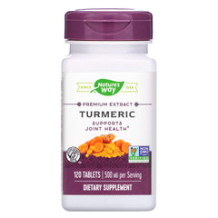 Nature's Way Turmeric Premium Extract bottle supports joint comfort during daily activities