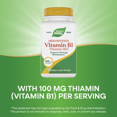 Nature's Way Vitamin B1 gluten-free statement on packaging