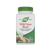 Nature's Way Wild Yam Root bottle with label closeup for traditional health support