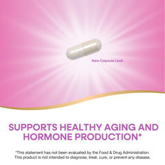 Nature's Way Youthful You DHEA 5 mg bottle beside serving size label