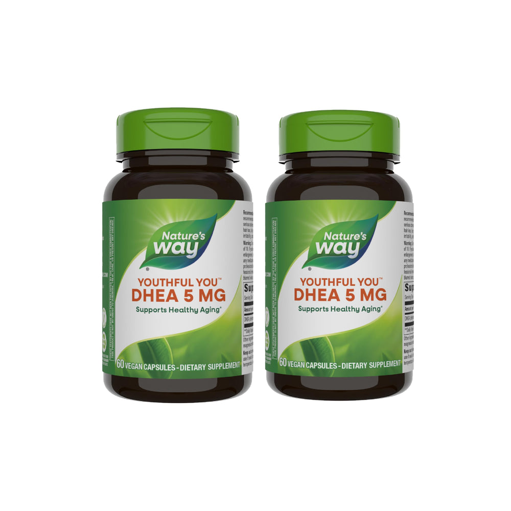 Nature's Way Youthful You DHEA 5 mg bottle for daily wellness support