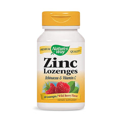 Nature's Way Zinc Lozenges with Echinacea and Vitamin C bottle for daily immune support.