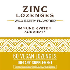 Nature's Way Zinc Natural Berry lozenges package, ideal for travel and easy use.