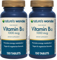 Nature's Wonder B12 timed-release bottle pour for steady energy throughout the day