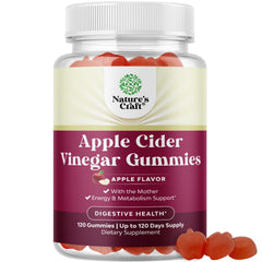Natures Craft ACV gummies bottle front for convenient daily energy support