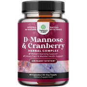 NaturesCraft D Mannose with Cranberry capsules promote urinary tract support