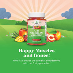 NaturesCraft D3 Gummies kids teeth and bone health support in a tasty chew