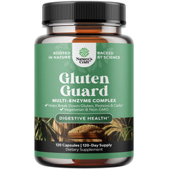 Nature's Craft gluten digestive enzymes bottle for smoother post-meal comfort