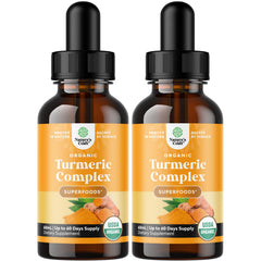Nature’s Craft Organic Turmeric Liquid Drops bottle with golden liquid for daily wellness.