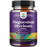 Natures Craft Pure Magnesium Glycinate bottle front, vegan, high-absorption capsules.