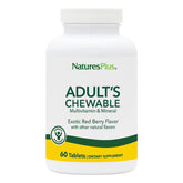 NaturesPlus Adults Chewable red berry bottle for easy daily multivitamin nutrition