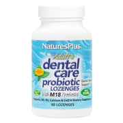 NaturesPlus Adults Dental Care probiotic lozenges bottle for daily oral support