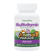 NaturesPlus Animal Parade bottle front with kid-friendly animal shapes.