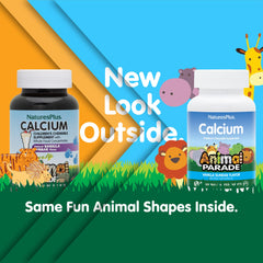 NaturesPlus Animal Parade Calcium animal-shaped chewable tablets