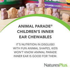 Cherry-flavored Animal Parade chewables appeal to children during routine
