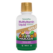 NaturesPlus Animal Parade Gold liquid bottle supports easy daily nutrition for kids
