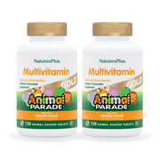 Nature'sPlus Animal Parade Gold orange chewables for kids, a tasty daily multivitamin.