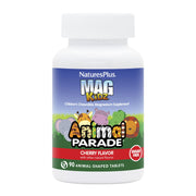 NaturesPlus Animal Parade MagKidz bottle with cherry flavor for kids' bone and muscle health.