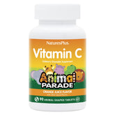 NaturesPlus Animal Parade vitamin C chewables with orange flavor for kids' daily wellness.