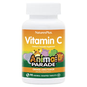 NaturesPlus Animal Parade vitamin C chewables with orange flavor for kids' daily wellness.
