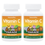 NaturesPlus Animal Parade Vitamin C chews in orange flavor for kids' daily routine.