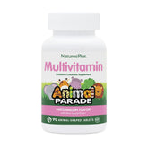 NaturesPlus Animal Parade watermelon chewables bottle, kid friendly daily nourishment.