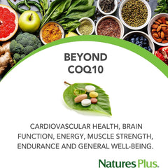 Nature'sPlus Beyond CoQ10 ingredients list emphasizes the UbiquiMax nutrient blend.