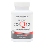 NaturesPlus Beyond CoQ10 softgel bottle highlighting ubiquinol for daily energy support